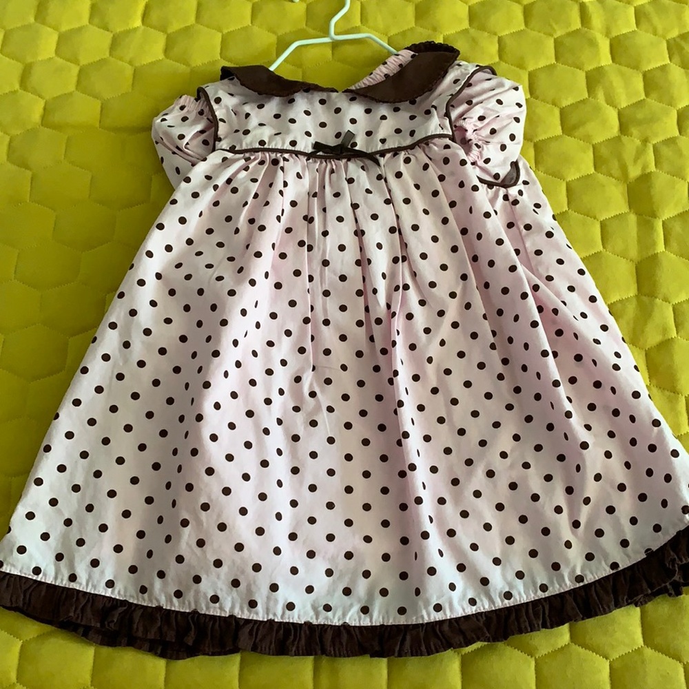 Brown and pink dress with bloomers